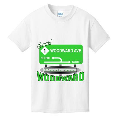 Woodward Ave Street Sign Kids T-Shirt