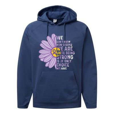 We Are Stronggift Crohns And Colitis Awareness Item Gift Performance Fleece Hoodie