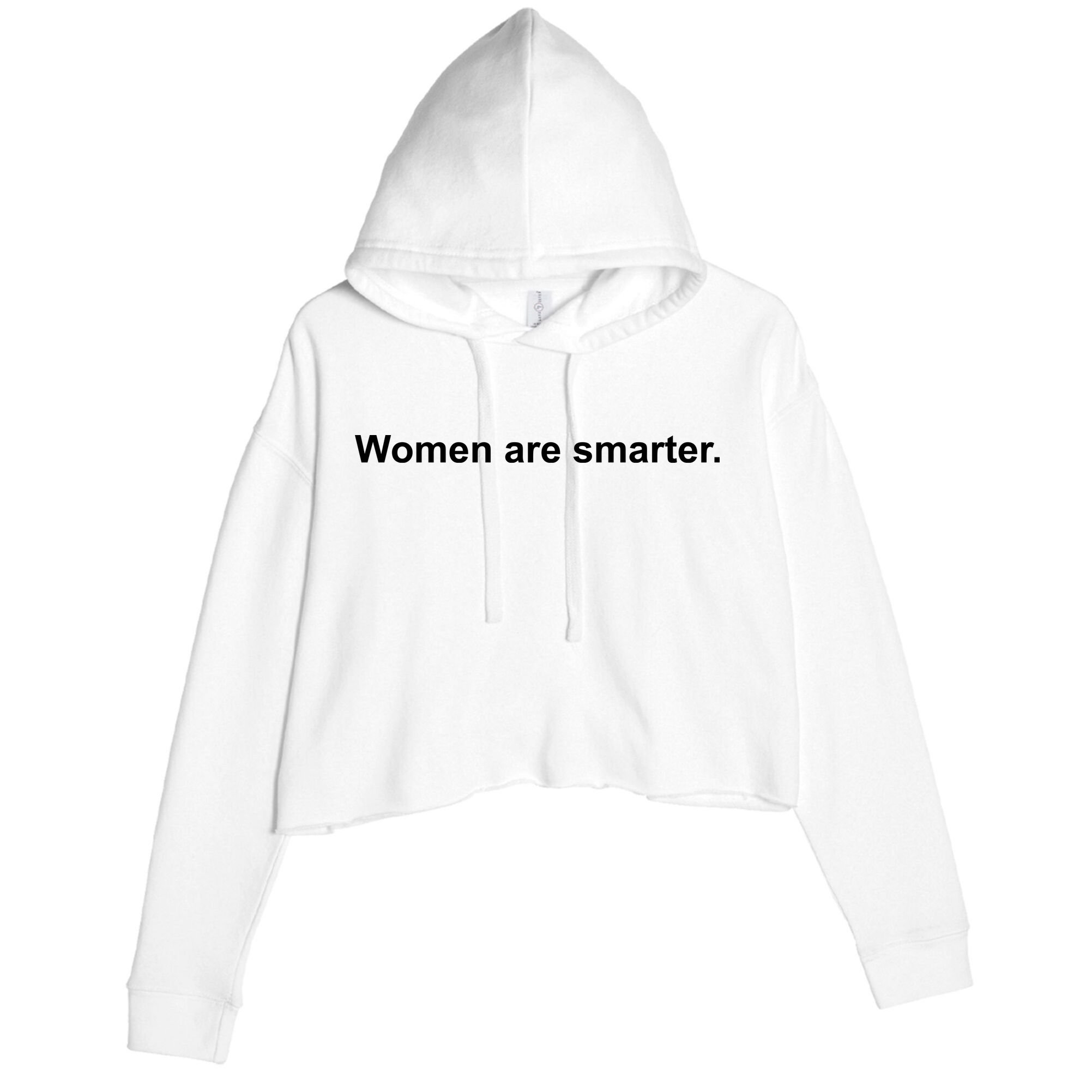 Women Are Smarter Crop Fleece Hoodie