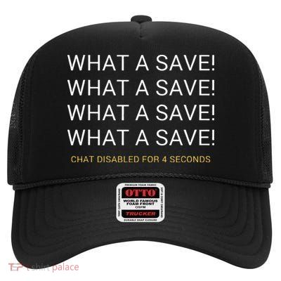 What A Save Chat Disabled Rocket Soccer Game High Crown Mesh Back Trucker Hat