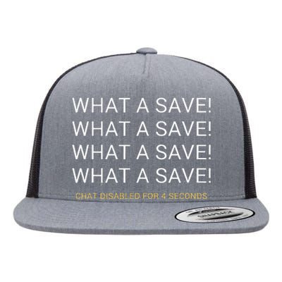 What A Save Chat Disabled Rocket Soccer Game Flat Bill Trucker Hat