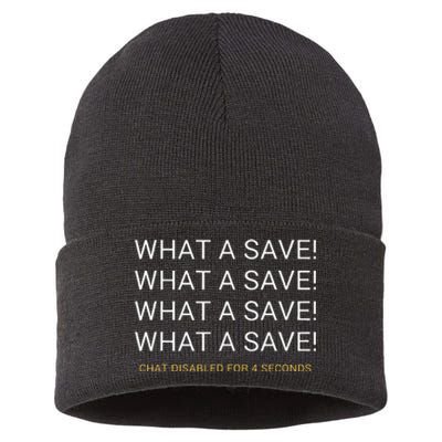 What A Save Chat Disabled Rocket Soccer Game Sustainable Knit Beanie