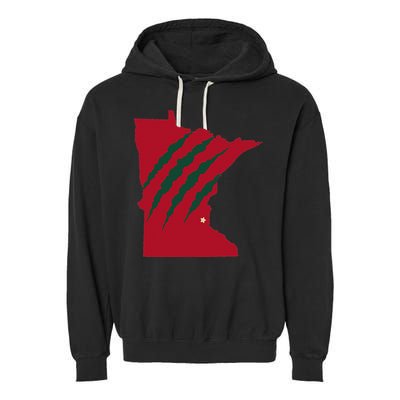 Wild Animal Scratches Through Minnesota Garment-Dyed Fleece Hoodie