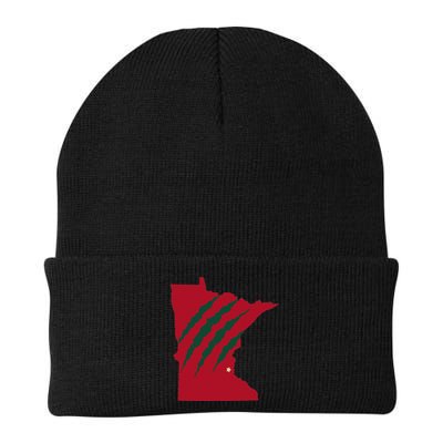 Wild Animal Scratches Through Minnesota Beanie