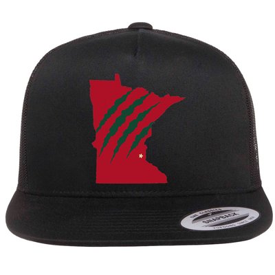 Wild Animal Scratches Through Minnesota Flatbill Hat
