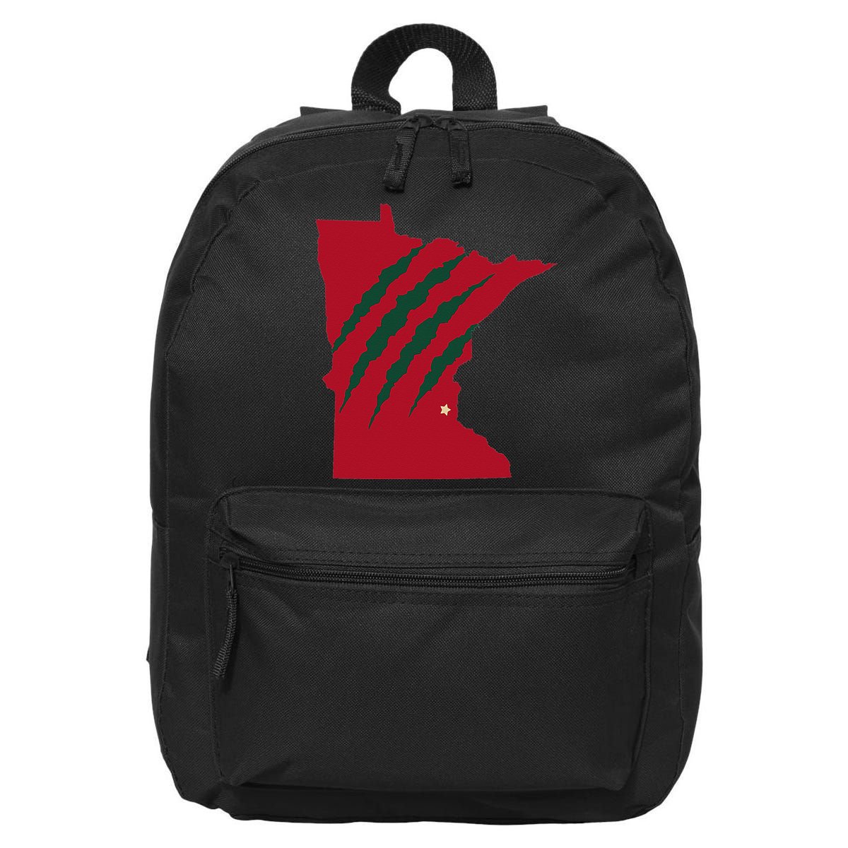 Wild Animal Scratches Through Minnesota 16 in Basic Backpack