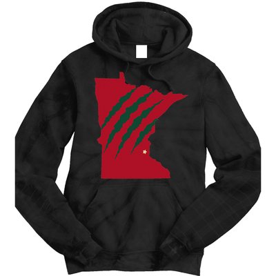 Wild Animal Scratches Through Minnesota Tie Dye Hoodie