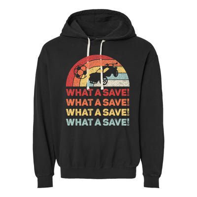 What A Save Rocket Soccer Car League Garment-Dyed Fleece Hoodie