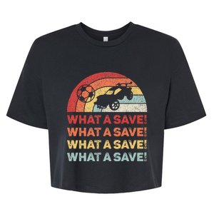 What A Save Rocket Soccer Car League Bella+Canvas Jersey Crop Tee