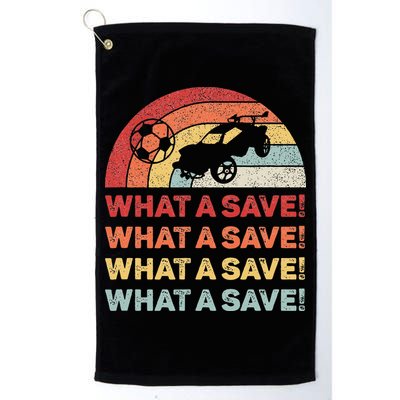 What A Save Rocket Soccer Car League Golf Towel
