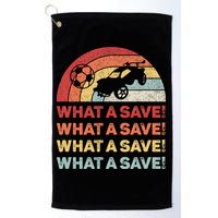 What A Save Rocket Soccer Car League Golf Towel