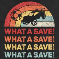 What A Save Rocket Soccer Car League Golf Towel