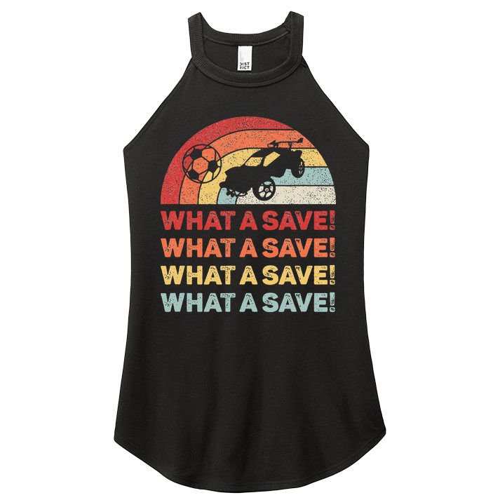 What A Save Rocket Soccer Car League Women's Perfect Tri Rocker Tank