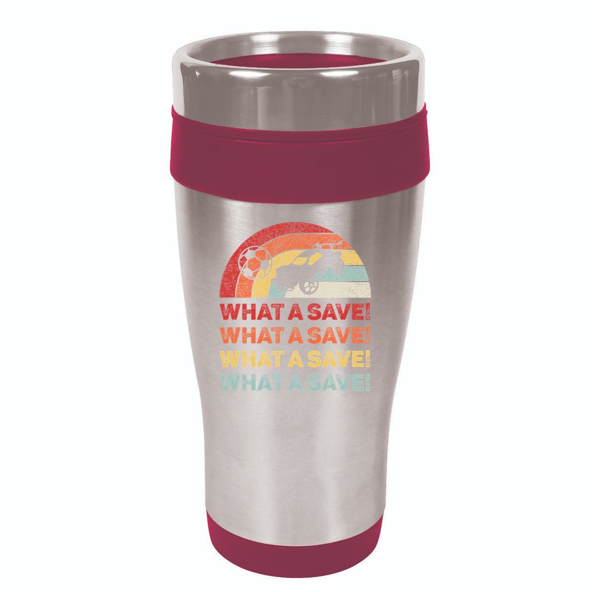 What A Save Rocket Soccer Car League 16oz Travel Tumbler