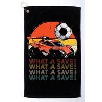What A Save Retro Rocket Soccer Car Golf Towel