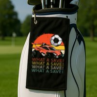 What A Save Retro Rocket Soccer Car Golf Towel