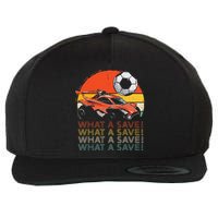 What A Save Retro Rocket Soccer Car Wool Snapback Cap