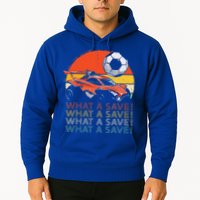 What A Save Retro Rocket Soccer Car Hoodie