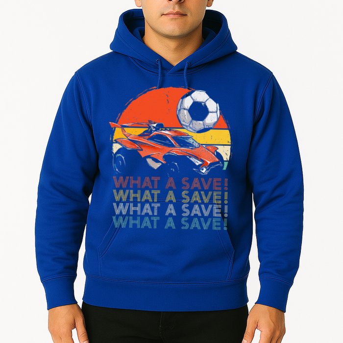 What A Save Retro Rocket Soccer Car Hoodie