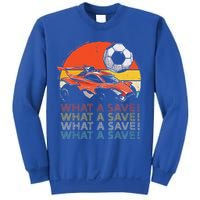What A Save Retro Rocket Soccer Car Sweatshirt