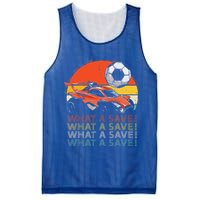 What A Save Retro Rocket Soccer Car Mesh Reversible Basketball Jersey Tank