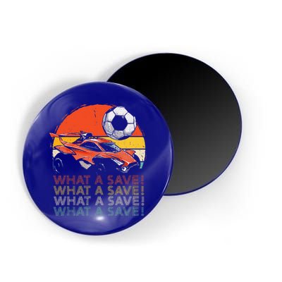 What A Save Retro Rocket Soccer Car Magnet