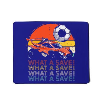 What A Save Retro Rocket Soccer Car Mousepad