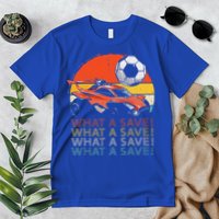 What A Save Retro Rocket Soccer Car Premium T-Shirt