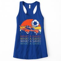 What A Save Retro Rocket Soccer Car Womens Tank Top