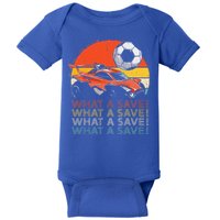 What A Save Retro Rocket Soccer Car Baby Bodysuit