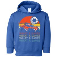 What A Save Retro Rocket Soccer Car Toddler Hoodie