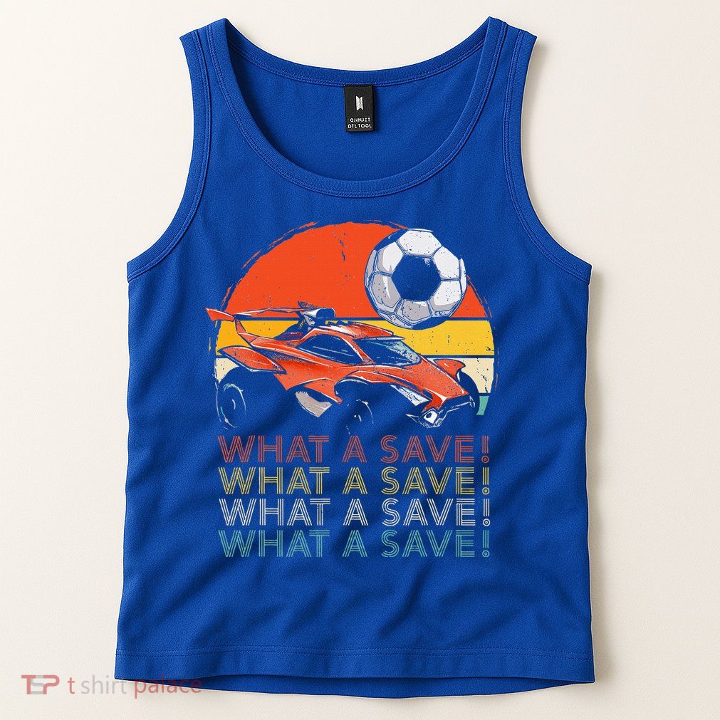 What A Save Retro Rocket Soccer Car Tank Top