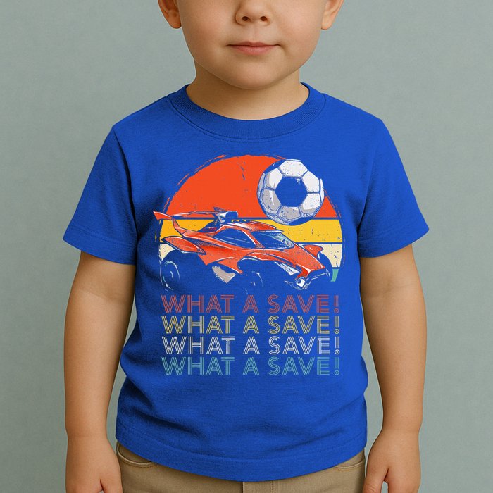 What A Save Retro Rocket Soccer Car Toddler T-Shirt