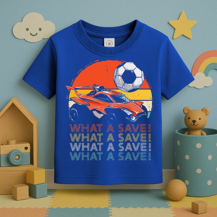 What A Save Retro Rocket Soccer Car Toddler T-Shirt