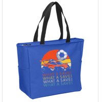 What A Save Retro Rocket Soccer Car Zip Tote Bag