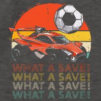 What A Save Retro Rocket Soccer Car Vector Backpack