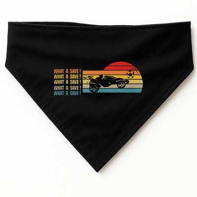 What A Save Vintage Retro Rocket Soccer Car League USA-Made Doggie Bandana