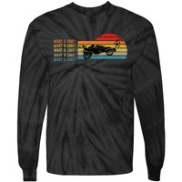 What A Save Vintage Retro Rocket Soccer Car League Tie-Dye Long Sleeve Shirt