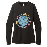 We All Smile In The Same Language Funny Esl Teacher Womens CVC Long Sleeve Shirt