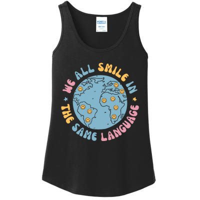 We All Smile In The Same Language Funny Esl Teacher Ladies Essential Tank