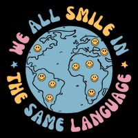 We All Smile In The Same Language Funny Esl Teacher Flat Bill Trucker Hat