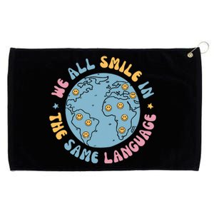 We All Smile In The Same Language Funny Esl Teacher Grommeted Golf Towel