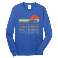 What A Save Vintage Retro Rocket Soccer Car League Long Sleeve Shirt