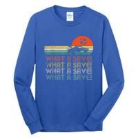 What A Save Vintage Retro Rocket Soccer Car League Tall Long Sleeve T-Shirt