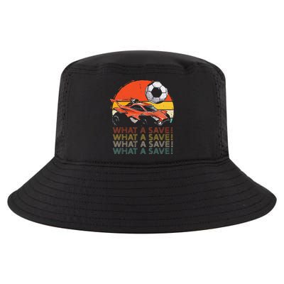 What A Save Vintage Retro Rocket Soccer Car Cool Comfort Performance Bucket Hat