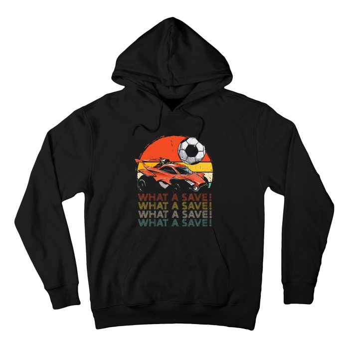 What A Save Vintage Retro Rocket Soccer Car Hoodie