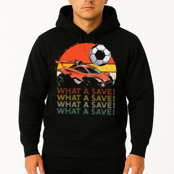 What A Save Vintage Retro Rocket Soccer Car Hoodie
