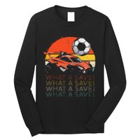 What A Save Vintage Retro Rocket Soccer Car Long Sleeve Shirt