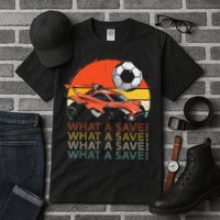 What A Save Vintage Retro Rocket Soccer Car Tall T-Shirt