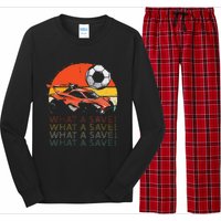 What A Save Vintage Retro Rocket Soccer Car Long Sleeve Pajama Set